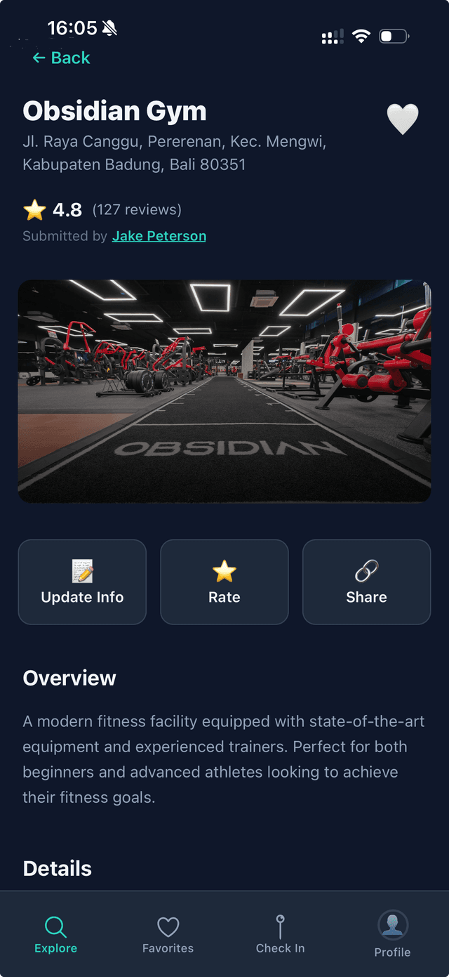 Gym Equipment View
